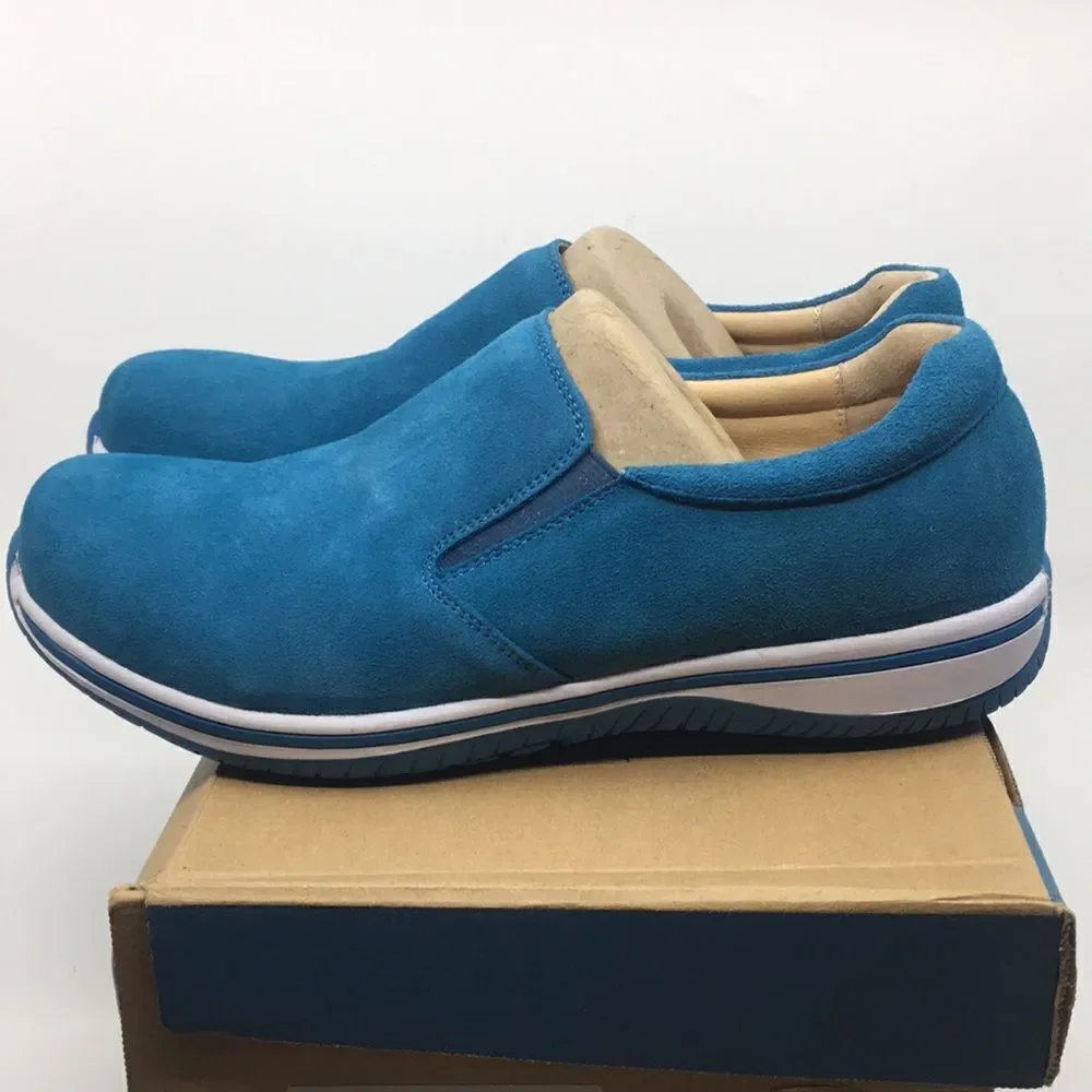 NIB Alegria Men’s Aaron Blur Suede Slip On Shoes - Size 47 EU 13 US